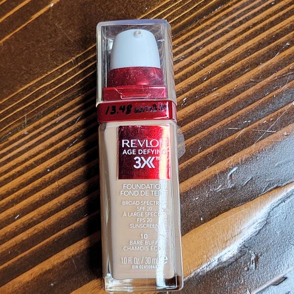 REVLON AGE DEFYING 3X Liquid Foundation SPF 20 - 10 BARE BUFF✨️NEW✨️ - Picture 8 of 8